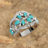 ANILLO BOHEMIO RÉTRO ART TURQUESA & CRISTAL IMPOSANT