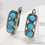 PENDIENTES VINTAGE IMPOSANT TURQUESA PERLA ARO