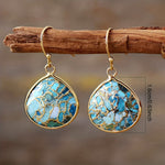 PENDIENTES BOHEMIO TURQUESA MOSAÏQUE GOTA
