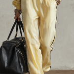 Radiant Relaxed Zip-Neck Blouse & Drawstring Pants Set