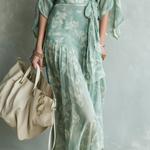 Romantic Botanical Wrap Maxi Dress