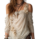A Soft And Elegant Bohemian-style Chiffon Top