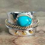 ANILLO ELEGANTE TURQUESA LARGE SORTIJA