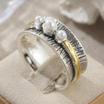 ANILLOS BOHEMIO BICOLORE REDONDO PERLES