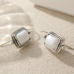 PENDIENTES ELEGANTE BOHEMIO CUADRADO PERLA GOTA