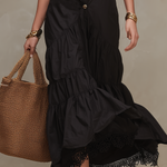 Alluring Halter-Neck Buttoned Maxi Dress
