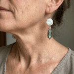 PENDIENTES ELEGANTE LABRADORITE PERLA IMPOSANT GOTA