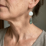 PENDIENTES ELEGANTE LABRADORITE PERLA IMPOSANT GOTA