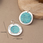 PENDIENTES TURQUESA BOHEMIO REDONDO