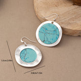 PENDIENTES TURQUESA BOHEMIO REDONDO