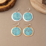 PENDIENTES TURQUESA BOHEMIO REDONDO