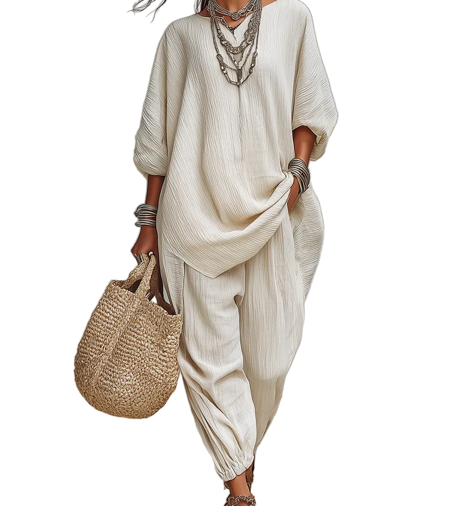 Effortless Textured Relaxed Co-Ord Set