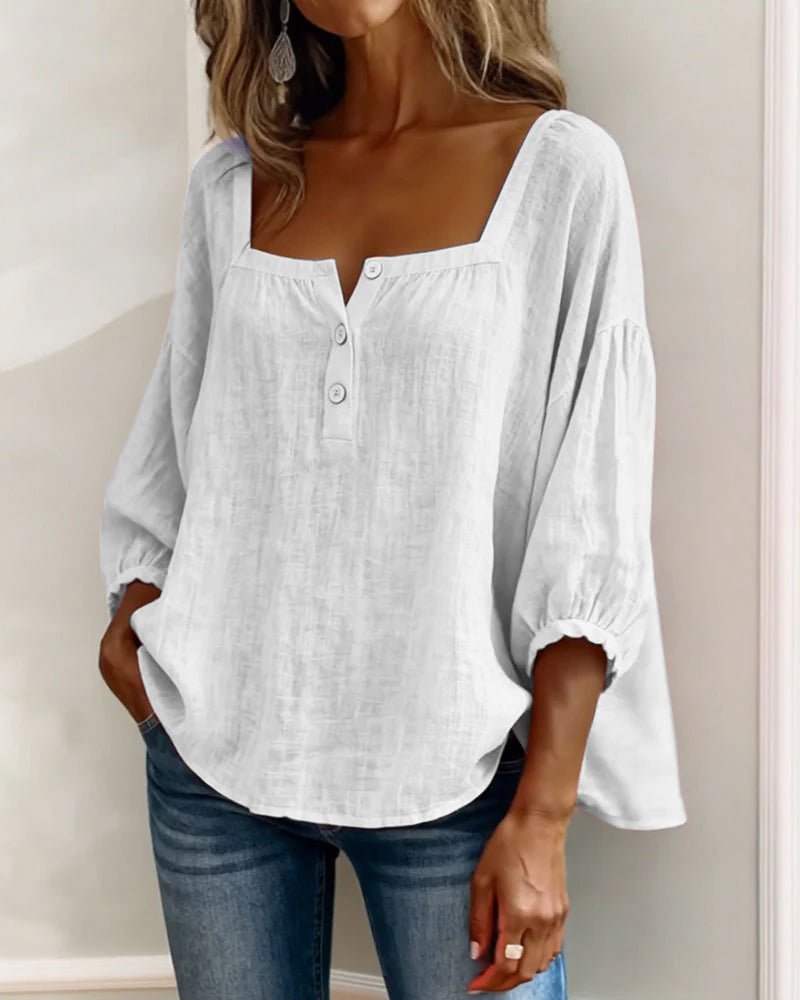 BLUSA SENCILLA CON CUELLO CUADRADO - VALERINA MARBELLA