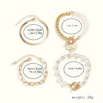 CONJUNTO CHIC ORO 4-PIEZA PULSERA - SERPIENTE, PERLES & MAILLONS | ORO