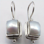 PENDIENTES ELEGANTE BOHEMIO CUADRADO PERLA GOTA