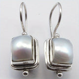 PENDIENTES ELEGANTE BOHEMIO CUADRADO PERLA GOTA