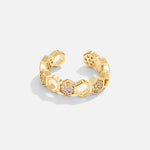 ANILLO CRISTAL NID ABEILLE | ORO