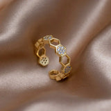 ANILLO CRISTAL NID ABEILLE | ORO