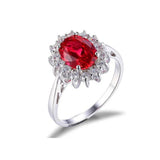 ANILLO CLÁSICO RUBÍ HALO