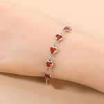 PULSERA OPHELYRA GARNETELLE BLANCO ORO
