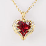 COLLAR ÁNGEL ABRAZO RUBÍ CORAZÓN