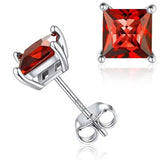 PENDIENTES MINIMALISTA PRINCESSE TAILLE RUBÍ CLOU OREILLE