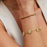 PULSERA FLORIELLE FLOR FLORECIDA DIJE | ORO