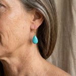 PENDIENTES ELEGANTE VINTAGE TURQUESA GOTA