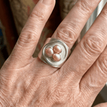 ANILLO VINTAGE PLATA PERLA NID