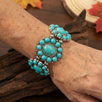 PULSERA ELEGANTE VINTAGE ETHNIQUE TURQUESA