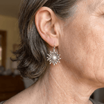 PENDIENTES ELEGANTE BOHEMIO SOLEIL RAYONNANT PERLA GOTA
