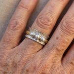 ANILLOS BOHEMIO BICOLORE REDONDO PERLES
