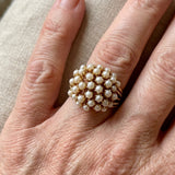 ANILLO VINTAGE BLANCO IMITATION PERLA RACIMO