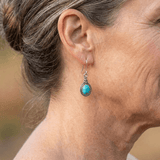 PENDIENTES WESTERN STYLE TURQUESA GOTA