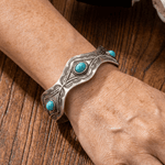 PULSERA WESTERN STYLE TURQUESA CONCHO MANCHETTE PULSERA JONC