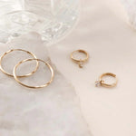 PENDIENTES LARMES DE LUNA PIERRE ARO | ORO
