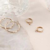 PENDIENTES LARMES DE LUNA PIERRE ARO | ORO