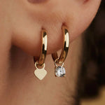 PENDIENTES LARMES DE LUNA PIERRE ARO | ORO