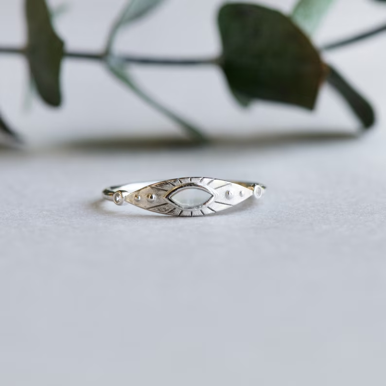 ANILLO VINTAGE BLANCO PIERRE