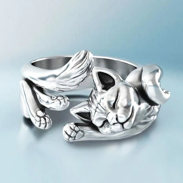 ANILLO VINTAGE RÉGLABLE PLATA CHATON