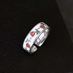 ANILLO VINTAGE ROJO ROSA