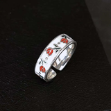 ANILLO VINTAGE ROJO ROSA