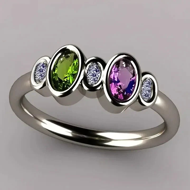 ANILLO VIOLETA OLIVE INCRUSTÉ VINTAGE