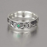 ANILLO VINTAGE PLATA VERDE