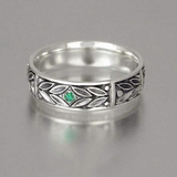 ANILLO VINTAGE PLATA VERDE