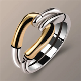 ANILLO VINTAGE NOUÉ ORO & PLATA