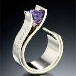 ANILLO VINTAGE VIOLETA CIRCONA PLATA