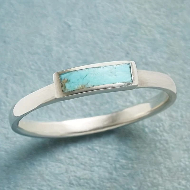 ANILLO VINTAGE INCRUSTÉ AZUL PIERRE