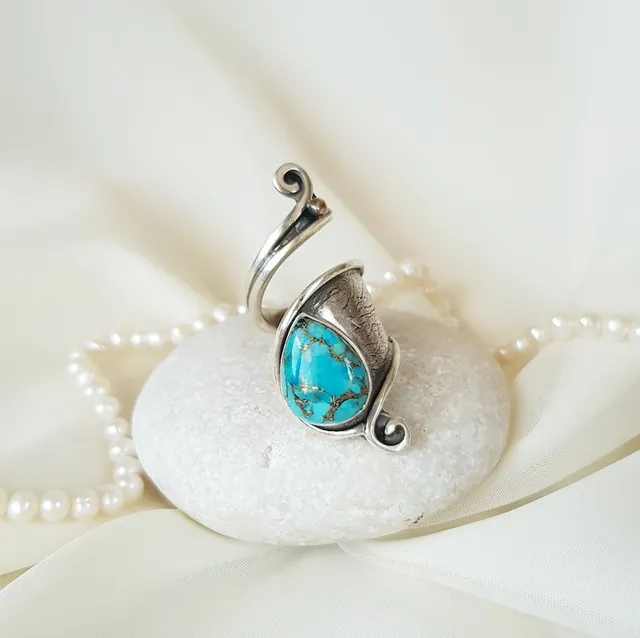 ANILLO VINTAGE AZUL PIERRE SPIRALE