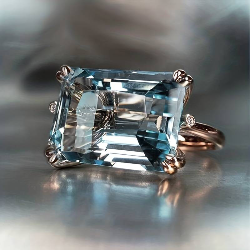 ANILLO VINTAGE AZUL CIRCONA
